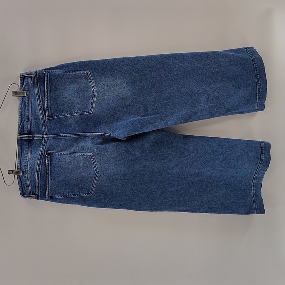 OAT New York mid rise utility wide leg crop jeans button fly on med Size 32 - Picture 7 of 8